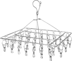 Edelstahl Sockentrockner Für Wäscheständer Mit 36 Wäscheklammern, Winddichter Rechteckiger Klein Wäschespinne Mit Klammern Clips Für Socken Hanger Unterwäsche BH Schals Babykleidung Camping -Leifheit || Vileda || Wenko Verkaufsgeschäft 9192c931cf201a21c6dce0dfca5f14b1