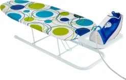 ONVAYA Tischbügelbrett | Mini Bügelbrett | Bügeltisch | Kleines, Platzsparendes Bügelbrett | Punkte Grün -Leifheit || Vileda || Wenko Verkaufsgeschäft 9455103c87f441bcc8f028dbb7be40ee