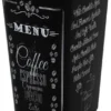 KIS Pedal Kitchen Abfalleimer 50L CHIC Black Motiv Coffee Menu