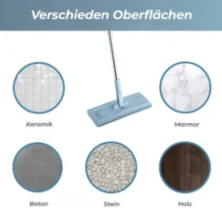 Mikrofaser-Wischmopp & Edelstahlgriff-Set Mit Doppelkammer-Eimer. -Leifheit || Vileda || Wenko Verkaufsgeschäft 95624e05c80b53bded2f2f19b3f7a76a