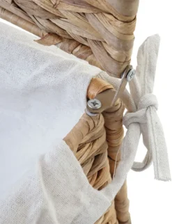 Wäschekorb HWC-C27, Wäschesammler Wäschesortierer Truhe, 2 Fächer Wasserhyazinthe 50x60x43cm 129l -Leifheit || Vileda || Wenko Verkaufsgeschäft 957cee316cfbb154c679e054294d9b14