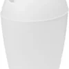 Umbra Twirla Abfalleimer Mit Schwingdeckel, Kosmetikeimer, Papierkorb, Recylingeimer, Weiß, PP, 9 L, 1012978-661