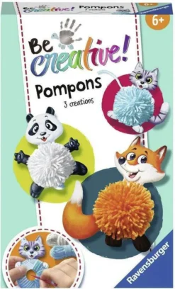 Ravensburger 18429 Be Creative Pompon-Tiere, DIY Für Kinder Ab 6 Jahren