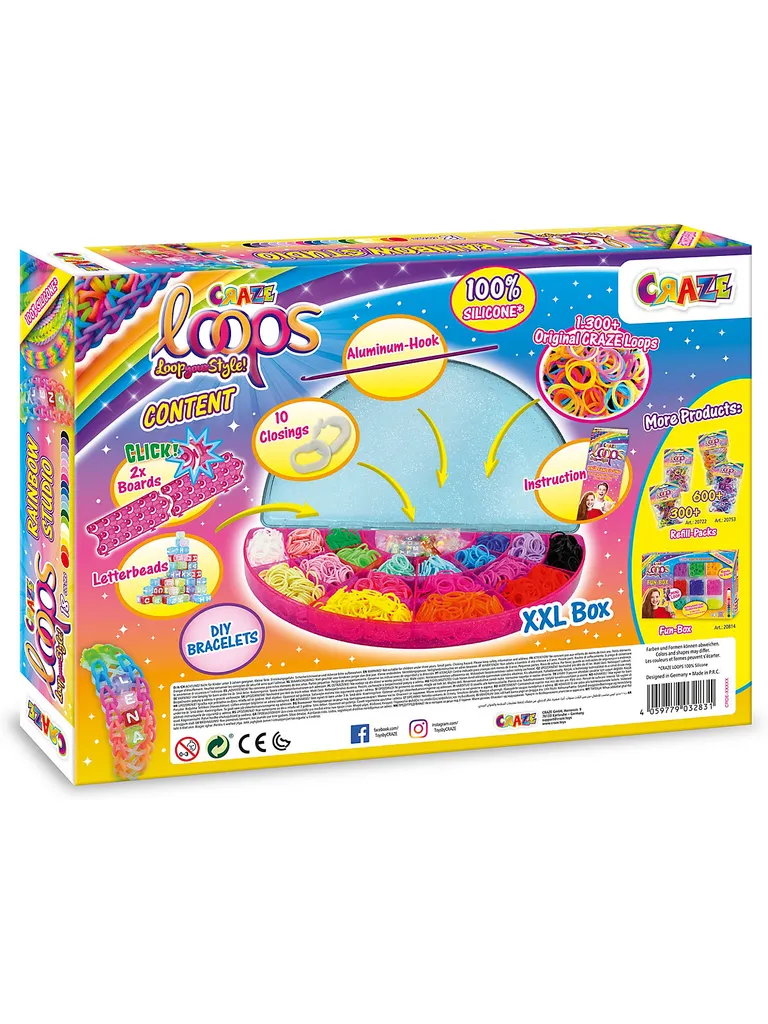 CRAZE Spielwaren LOOPS Rainbow Studio Knüpfsets Basteln & Kreativitätsspielzeug 2 CRAZE Spielwaren LOOPS Rainbow Studio Knüpfsets Basteln & Kreativitätsspielzeug – Bild 2