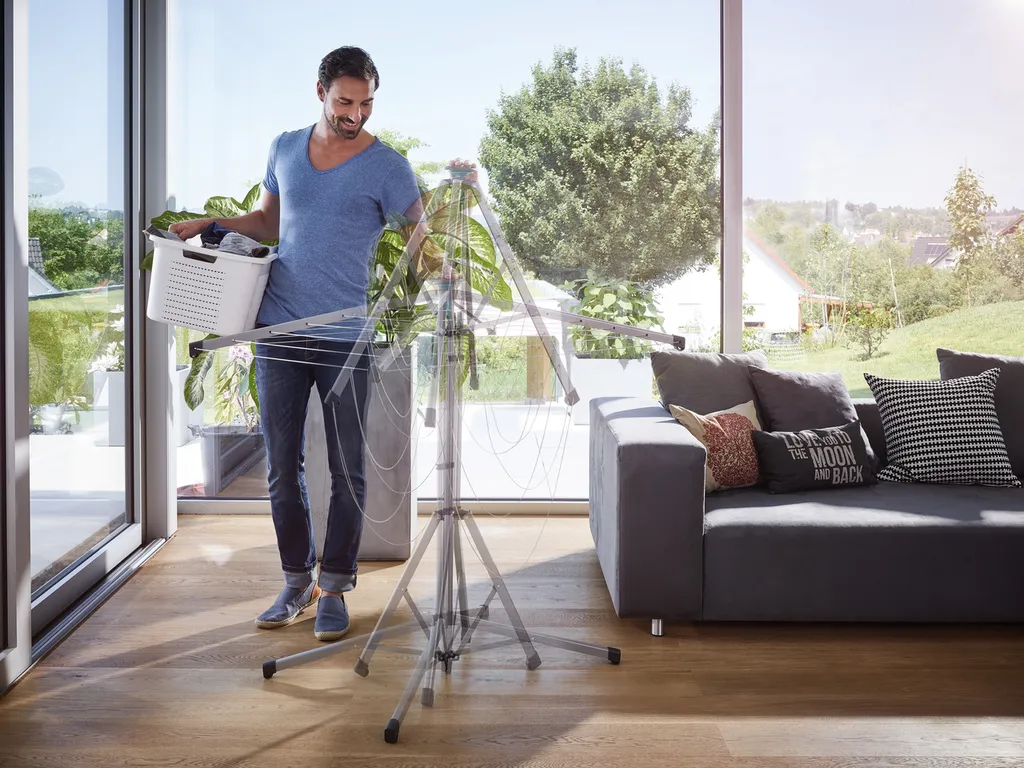 Leifheit Standwäschespinne LinoPop-Up 140 4 Leifheit Standwäschespinne LinoPop-Up 140 – Bild 4