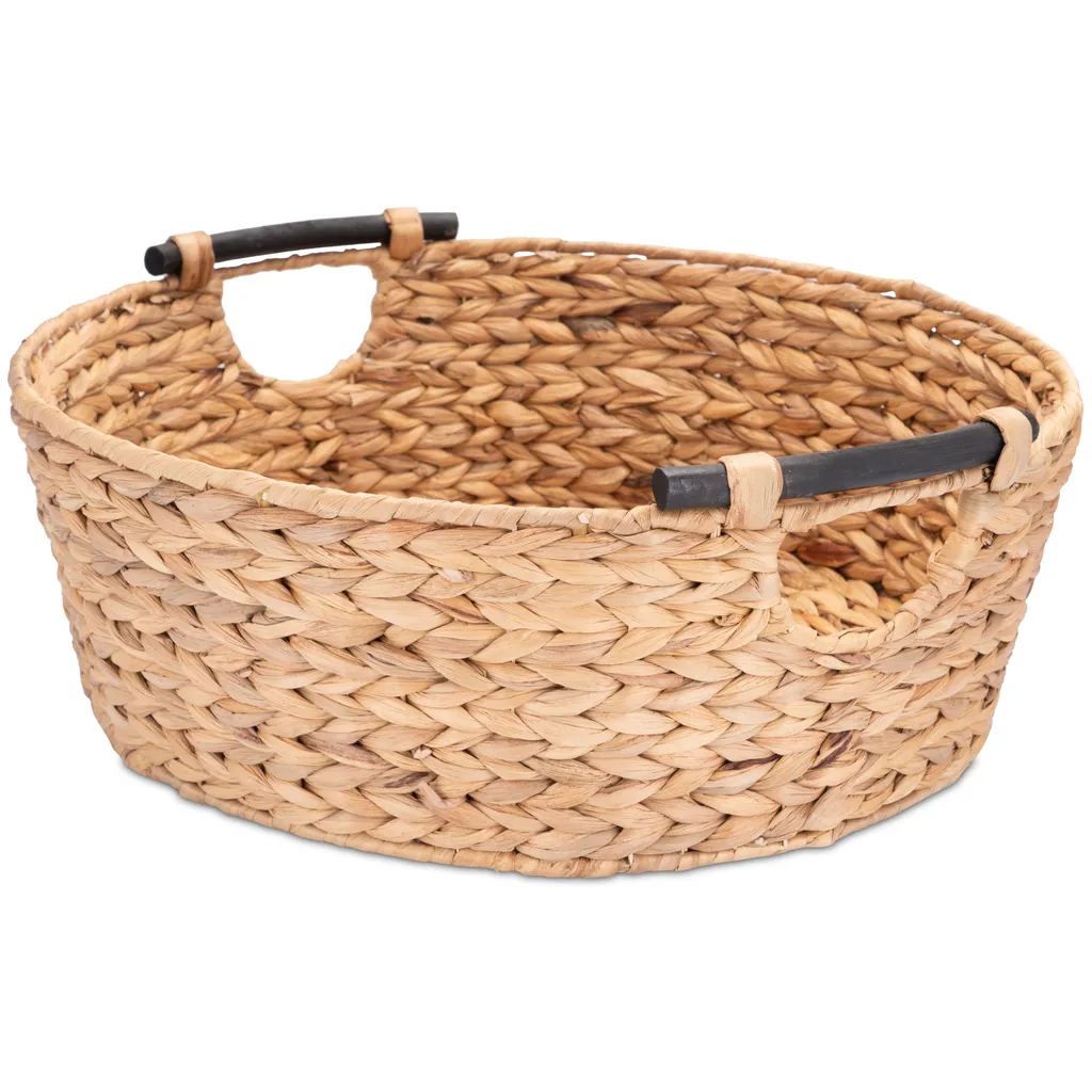 Decorasian Wäschekorb, Geflochten Aus Wasserhyazinthe / Seegras - Rund, 47 Cm - Nachhaltige Aufbewahrung, Wäschewanne, Spielzeugkorb, Katzenkorb 1 Decorasian Wäschekorb, Geflochten Aus Wasserhyazinthe / Seegras - Rund, 47 Cm - Nachhaltige Aufbewahrung, Wäschewanne, Spielzeugkorb, Katzenkorb