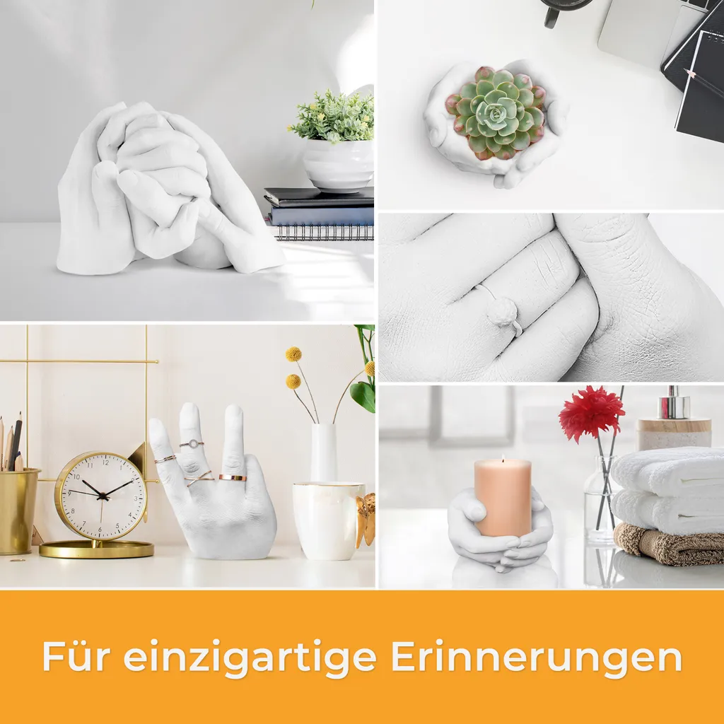 XXL Handabdruck Nachfüllset Mit Alginat & Modellgips 3 XXL Handabdruck Nachfüllset Mit Alginat & Modellgips – Bild 3