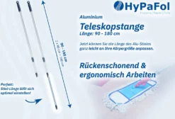 Hypafol Putzwagen Mit Korb | Reinigungswagen Set, 2 X 25 L Eimer Mit Presse Und Kehrgarnitur Inkl. 2x 50cm Baumwoll Wischmopp, 1x Mikrofaser-Mopp | Je 4 Mikrofasertücher | Für Gebäudereinigung, Hotelservice, Gastronomie, Großküche -Leifheit || Vileda || Wenko Verkaufsgeschäft 99183096ba4d687c9f6a06f0eea9cdd2