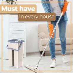 Bodenwischer Set Mit Eimer Und Profi Wischmopp Wischmop Teleskopstiel Flach Mopp Mop Clean Mikrofaser XL Wischbezug Alle Arten Von Böden Retoo -Leifheit || Vileda || Wenko Verkaufsgeschäft 99853155fcd085c8816cd0a86540eace