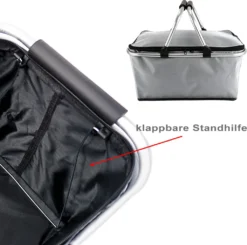 Einkaufskorb,grau, Faltbar, Max. Zuladung 12 Kg -Leifheit || Vileda || Wenko Verkaufsgeschäft 99e828890786f8135232ca8e6fd713ff