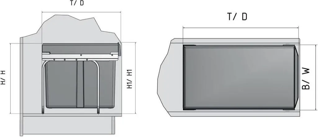 Wesco Double Deluxe. Abfallsammler, Alu Grau. - Mülleimer 3 Wesco Double Deluxe. Abfallsammler, Alu Grau. - Mülleimer – Bild 3
