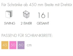 Hailo Mülleimer Küche, Einbau Ab 45 Cm Schrank, 2-fach Mülltrennung -Leifheit || Vileda || Wenko Verkaufsgeschäft 9c4670fb1e8befc7be74e0ff1f86c977