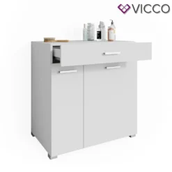 Vicco Wäschekorb MATTEO XL Weiß Waschmaschinenschrank Badschrank Wäscheschrank -Leifheit || Vileda || Wenko Verkaufsgeschäft 9d1c64d62bf6a0fba04a7ab52a55b678