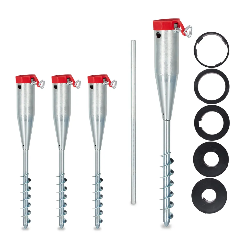 Relaxdays 4 X Bodenhülse Sonnenschirm 25 - 55 Mm 1 Relaxdays 4 X Bodenhülse Sonnenschirm 25 - 55 Mm