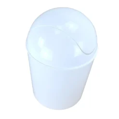 Mülleimer 7L 20x31cm Mit Schwingdeckel Abfalleimer In 6 Farben Lieferbar Tonne, Farbe:weiß