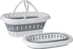 Wäschekorb 58x38x23 Cm - Praktisch Zusammenklappbar - 25 Liter
