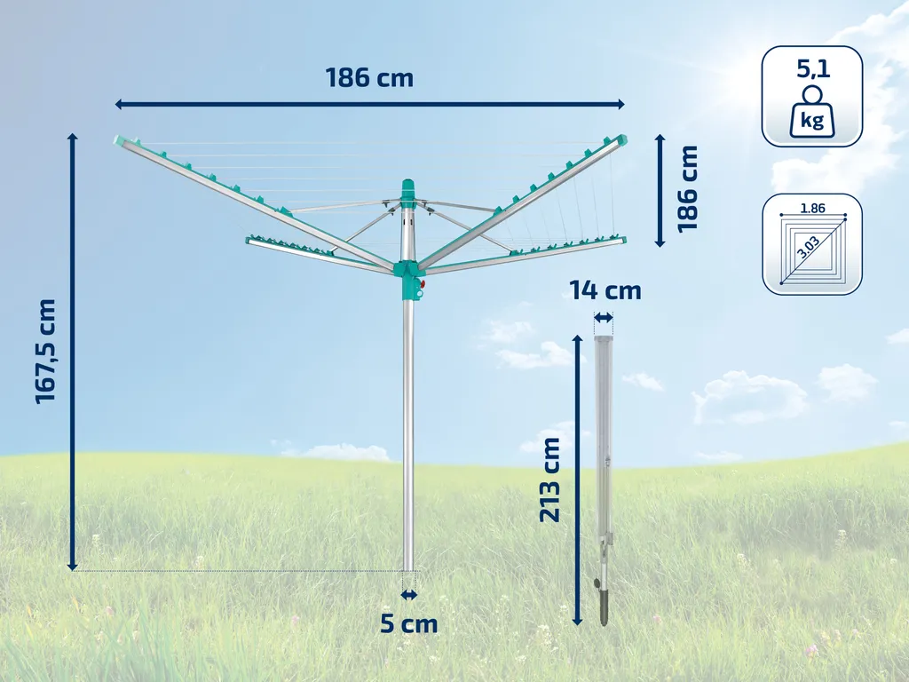 Leifheit Wäscheschirm Linomatic 400 Easy 6 Leifheit Wäscheschirm Linomatic 400 Easy – Bild 6
