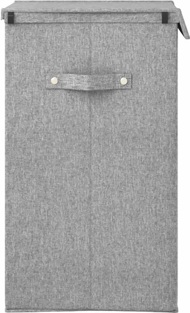 VidaXL Faltbarer Wäschekorb Grau 51x34,5x59 Cm Leinenimitat Stoff 4 VidaXL Faltbarer Wäschekorb Grau 51x34,5x59 Cm Leinenimitat Stoff – Bild 4
