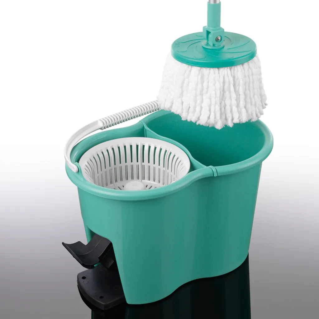 Wischmop Bodenwischer Set 2 Kammer Power Filtersystem Wischen Putzeimer Mopp NEU 4 Wischmop Bodenwischer Set 2 Kammer Power Filtersystem Wischen Putzeimer Mopp NEU – Bild 4