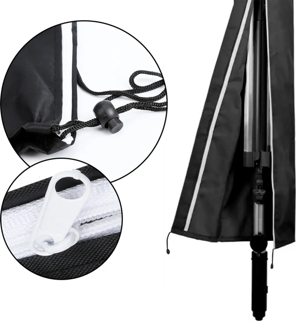 Wolketon Waeschespinne Schutzhuelle Mit Hochdichter Oxford PVC-Beschichtung Mit Reissverschluss & Kordelzug Wasserdichte Stoff Huelle Fuer Waeschespinne Abdeckung Extrem Wasserabweisendes 168 X 28cm Schwarz 5 Wolketon Waeschespinne Schutzhuelle Mit Hochdichter Oxford PVC-Beschichtung Mit Reissverschluss & Kordelzug Wasserdichte Stoff Huelle Fuer Waeschespinne Abdeckung Extrem Wasserabweisendes 168 X 28cm Schwarz – Bild 5