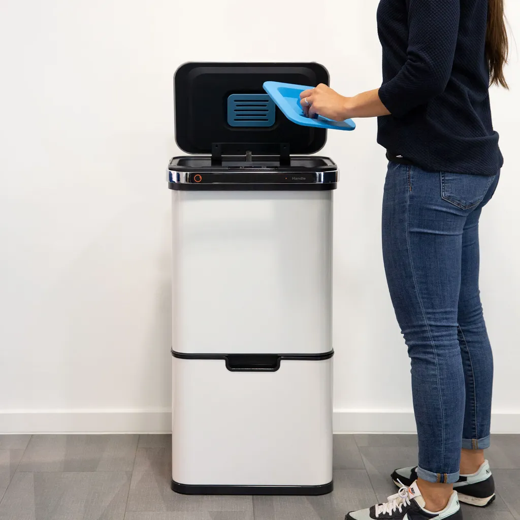 SVITA Sensor-Mülleimer 60L Aktivkohle- Und Selbstreinigungs-Funktion Weiß 8 SVITA Sensor-Mülleimer 60L Aktivkohle- Und Selbstreinigungs-Funktion Weiß – Bild 8