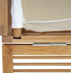 Wäschetruhe HWC-B18, Wäschebox Wäschekorb Wäschesammler, Bambus 61x50x35cm -Leifheit || Vileda || Wenko Verkaufsgeschäft a21cc864533e01d7529b337ae715738f