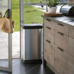 Curver Duo Tretmülleimer Deco 23L+23L Silbern -Leifheit || Vileda || Wenko Verkaufsgeschäft a23241e7070933abc9cdbf037c732768