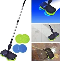 5 In 1 Floating Mop,Kabellos Rotierender Reinigungsmopp,Saugfähige Wischmops,Wiederaufladbarer,Mit Zwei Spinnköpfen,Sechs Mikrofaser-Pads Wischmops -Leifheit || Vileda || Wenko Verkaufsgeschäft a3e15729b508739633719be42f0b2bf1