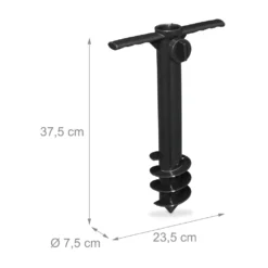 Relaxdays Bodenhülse Für Sonnenschirm Schwarz -Leifheit || Vileda || Wenko Verkaufsgeschäft a42dfab89491f0d452672df12f37c9db