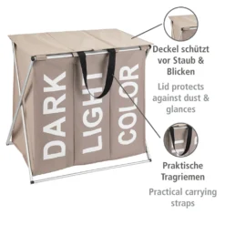 Wenko Wäschesammler Trio Top Taupe 21 Wenko Wäschesammler Trio Top Taupe -Leifheit || Vileda || Wenko Verkaufsgeschäft a486a5a011ee6cf45beedf3fc4a55bc8