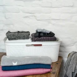 ROTHO Wäschekorb 41 L BRISEN, Farbe:Weiß 11 ROTHO Wäschekorb 41 L BRISEN, Farbe:Weiß -Leifheit || Vileda || Wenko Verkaufsgeschäft a4ce57448e3a8e86d2139d68e9a7aab0