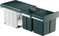WESCO Profi Einbau Abfallsammler Küche Mülleimer Abfallsorter Abfalleimer Profi 32L Vollauszug