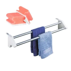 Wenko Heizkörper-Wäschetrockner Twin & Reinigungsschwamm, 2er Set