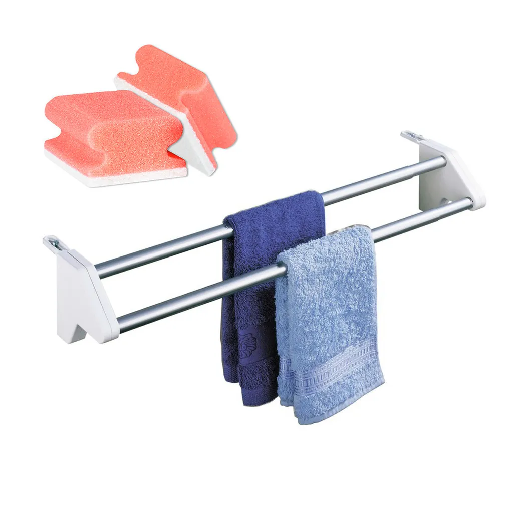 Wenko Heizkörper-Wäschetrockner Twin & Reinigungsschwamm, 2er Set 1 Wenko Heizkörper-Wäschetrockner Twin & Reinigungsschwamm, 2er Set