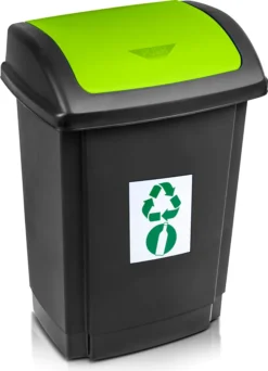 Abfallbehälter 25l Swing Grün Mülltrenner Mülleimer Swing 25L Schwarz/grün Recycling