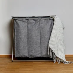 Wenko Wäschesammler Trio Top Grau Meliert -Leifheit || Vileda || Wenko Verkaufsgeschäft a91ce7a66a9c55813ece6799a4d53b5f