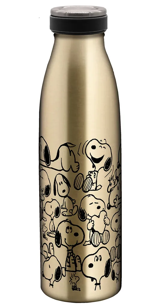 Isolierflasche Snoopy Muster Gold 500ml Edelstahl 1 Isolierflasche Snoopy Muster Gold 500ml Edelstahl
