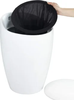 Wenko Hocker Candy White, Mit Wäschesack -Leifheit || Vileda || Wenko Verkaufsgeschäft a9e735617240e4a04c181edc002397e8