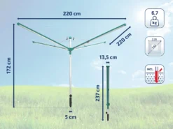 Leifheit Wäscheschirm Linomatic 600 Deluxe Cover -Leifheit || Vileda || Wenko Verkaufsgeschäft ab571e2da9eb17c87d4e565e54c91947