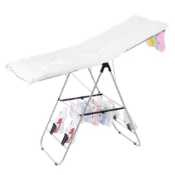 SONGMICSWäscheständer Silbern Aus Edelstahl 147 X (97-128) X 56 Cm Klappbar Verstellbare Höhe Standtrockner Wäschetrockner LLR502 -Leifheit || Vileda || Wenko Verkaufsgeschäft ab90cbb00152a1df221681a8f33a6f3c