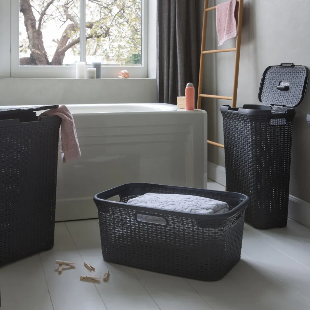 Curver STYLE Wäschebox 40L, Anthrazit 3 Curver STYLE Wäschebox 40L, Anthrazit – Bild 3