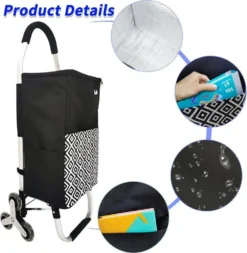 LBLA Einkaufstrolley 48L Klappbar Mit Treppensteiger/Treppenklettern, Mehrzweckwagen Multifunktional, Einkaufswagen Mit Edelstahlrahmen, Wasserdichte Segeltuchtasche Mit Kühlfach -Leifheit || Vileda || Wenko Verkaufsgeschäft ac4f9c7f2671ef09c4cf54a627b45b0e