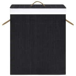 VidaXL Bambus-Wäschekorb Mit 1 Fach Schwarz 83 L -Leifheit || Vileda || Wenko Verkaufsgeschäft ac5ebd07f1e42317b94cf5ae80aa4159