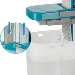 LIVINGTON Everclean Mop Mit Frischwasserpumpe | Bodenwischer Set Mit 2 Mikrofaserpads Und Eimer | Geeignet Für Alle Arten Von Böden Und Oberflächen | Das Original Aus Dem TV -Leifheit || Vileda || Wenko Verkaufsgeschäft acae3602f8f800c7dd461a35084d76a5
