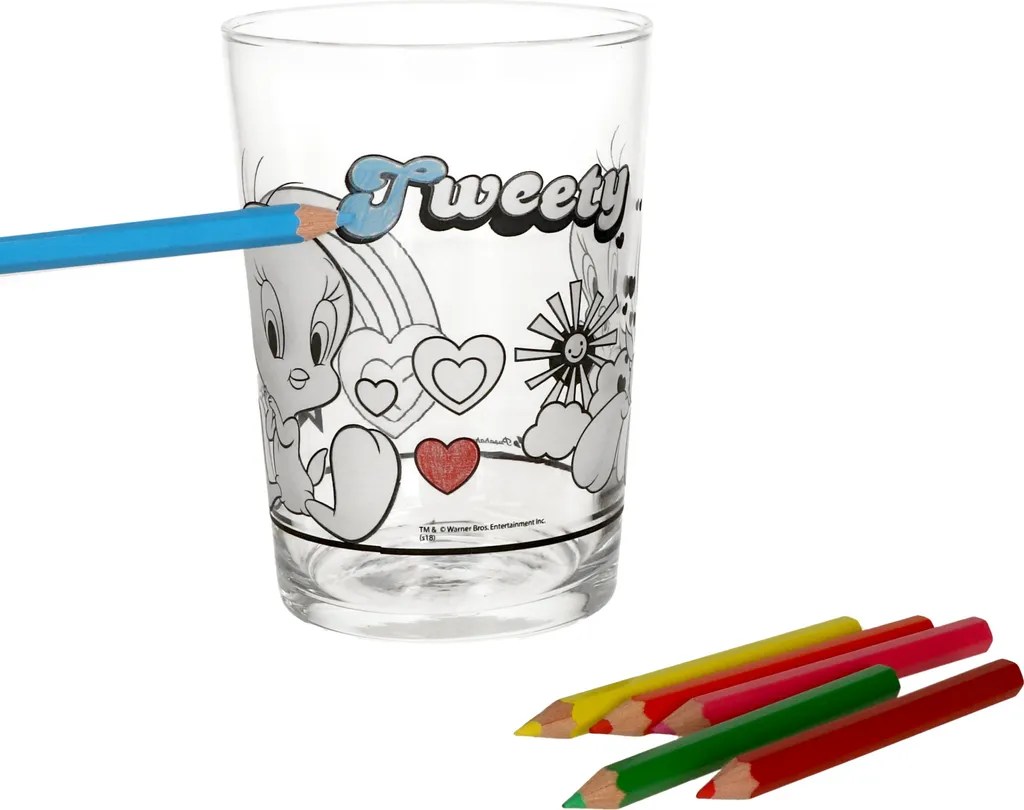 6x Tweety Glas Zum Anmalen Für Kinder Selber Bemalen Geburtstag Geschenk 4 6x Tweety Glas Zum Anmalen Für Kinder Selber Bemalen Geburtstag Geschenk – Bild 4