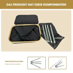 WAOHO Faltbarer Wäschekorb Mit Deckel 125L Mit 2 Fächern 54cmx33cmx70cm，Herausnehmbarem Wäschesack,faltbarem Bambusrahmen-Wäschesortierer Und Wasserdichtem Oxford-Tuch （Schwarz） -Leifheit || Vileda || Wenko Verkaufsgeschäft aea916601ebc9be1f5b838be67e244cc