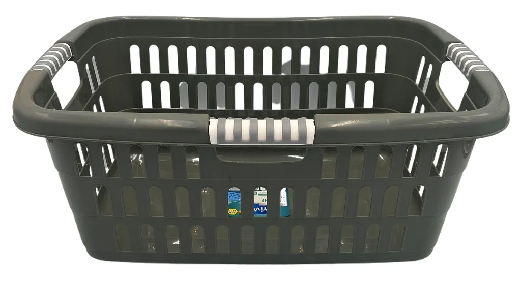 Priva Mehrzweckkorb Wäschekorb 34L 47L Grau Grün Blau, Farbe:Grau 2 Priva Mehrzweckkorb Wäschekorb 34L 47L Grau Grün Blau, Farbe:Grau – Bild 2