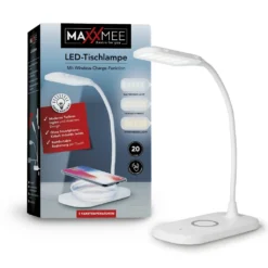 MAXXMEE LED-Tischleuchte Mit Wireless Charging - 3 Farbtemperaturen LED Tischleuchte Tischlampe Lampe USB Leuchte Wireless Touchfunktion Leselampe -Leifheit || Vileda || Wenko Verkaufsgeschäft af9d0621ab87840145aa23e0ddf829e3