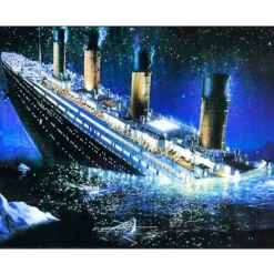 Titanic Diamant Painting Bilder DIY 5D Diamant Malerei Diamond Painting Kits Für Zuhause Wanddekoration 30 X 40 Cm