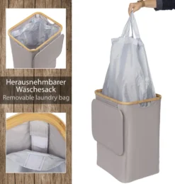 ONVAYA® Wäschekorb Mit Deckel | 70 Liter | Grau | Wäschesammler Fürs Badezimmer | Wäschetruhe Aus Bambus-Holz & Oxford-Stoff | Design Wäschebox | Wäschesortierer 9 ONVAYA® Wäschekorb Mit Deckel | 70 Liter | Grau | Wäschesammler Fürs Badezimmer | Wäschetruhe Aus Bambus-Holz & Oxford-Stoff | Design Wäschebox | Wäschesortierer -Leifheit || Vileda || Wenko Verkaufsgeschäft b08dca15e456f8888273ca3a71e7c33b